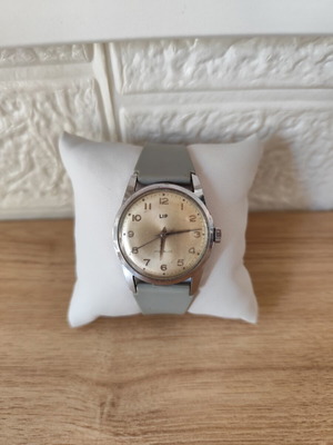 Lip Incabloc R23 vintage wristwatch used, mechanical, grey