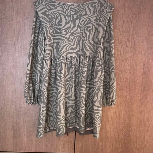 Moutaki midi dress animal print used, with belt, size S/M
