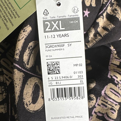Sisley cycling leggings black with designs for girl 11-12 years new