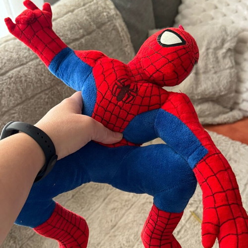 Spiderman plush used with smaller plush gift included