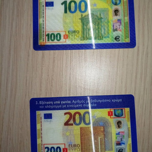 Counterfeit banknote detector new, set of 2 pieces