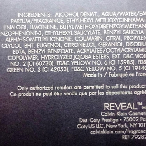 Reveal Men Calvin Klein Eau de Toilette used, discontinued 100ml