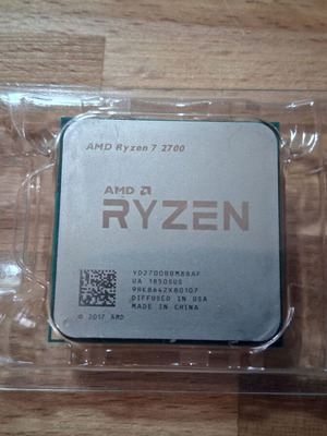 AMD Ryzen 7 2700 processor, 8 cores, 16 threads, AM4 socket
