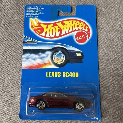 Hot Wheels Lexus SC400 mainline new, burgundy