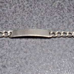 Vintage unisex identity bracelet made of pure silver 1000 used
