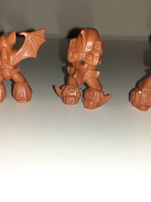 Teratomachoi Hasbro figures used, set of three with missing parts