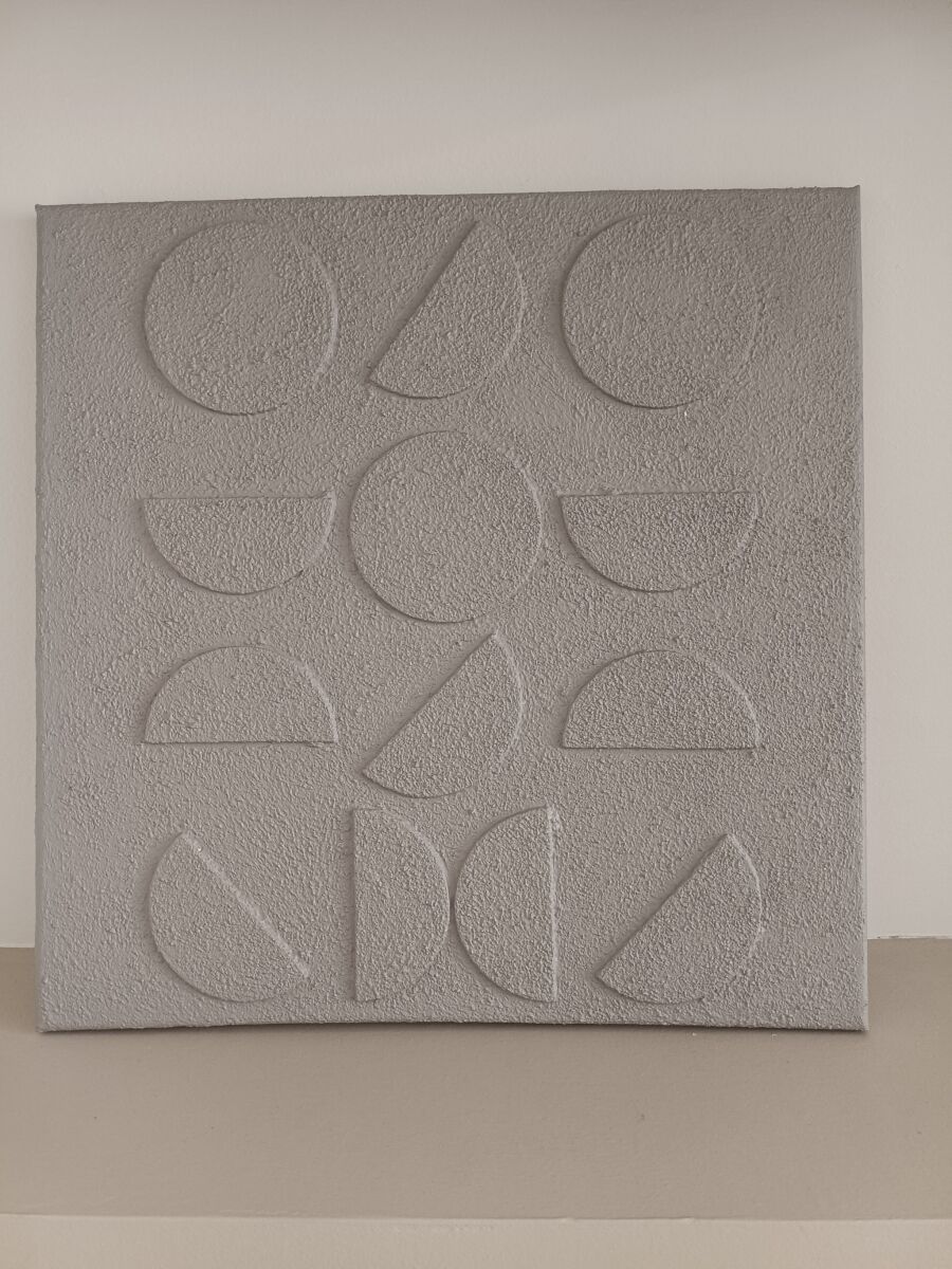 Canvas painting textured 40x40 with… - € 15,00 - Vendora.cy