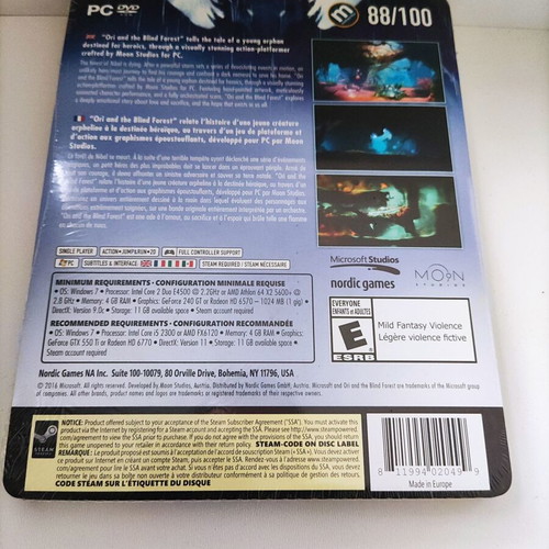 Ori and the Blind Forest steelbook PC sealed