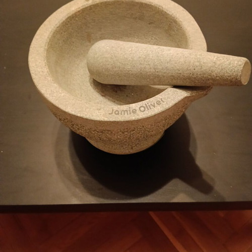 Jamie Oliver Granite Mortar and Pestle like new, small 18cm