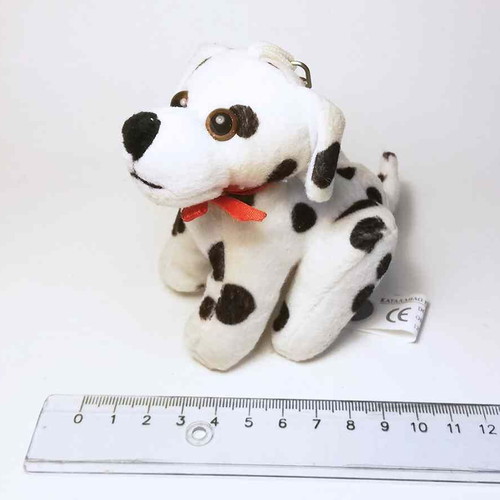 Dalmatian plush dog used, keychain