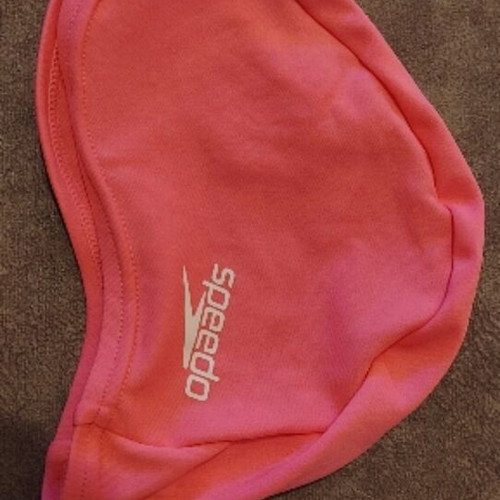 Speedo pink fabric swim cap no 1, like new, for kids up to 6 years