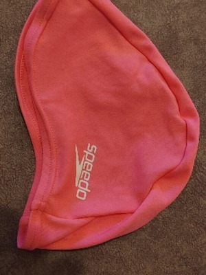 Speedo pink fabric swim cap no 1, like new, for kids up to 6 years