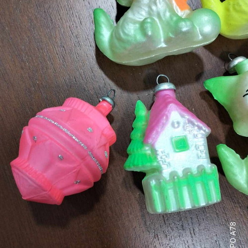 Christmas ornaments used, 70s style