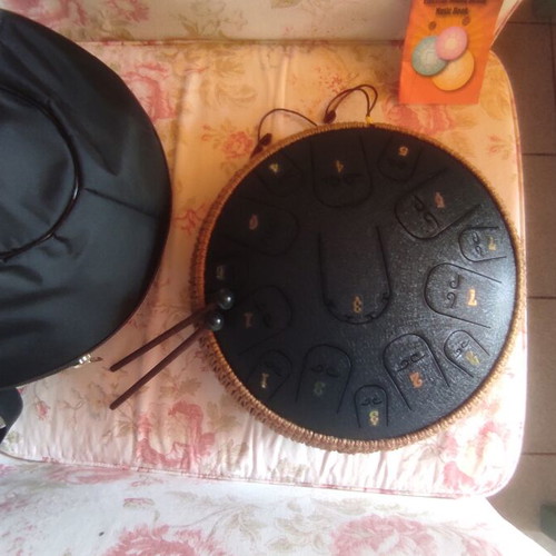 Steel tongue drum 15 notes, C major scale