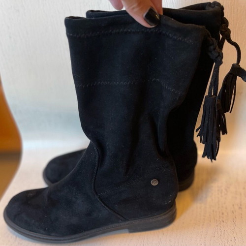XTI Kids children's black boots used, size 38