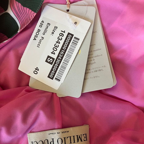 Emilio Pucci Printed Dress New, Size L, Pink Multicolor