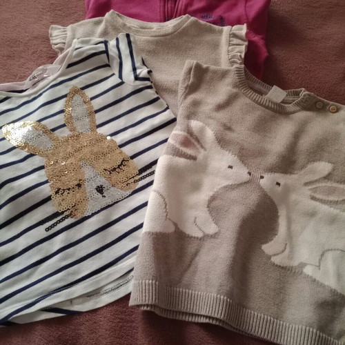 Girls' long-sleeve shirts used, pack of 4, age 2-3