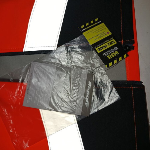 Hi Vis Vest Jacket with Reflective Stripes, New, Size L