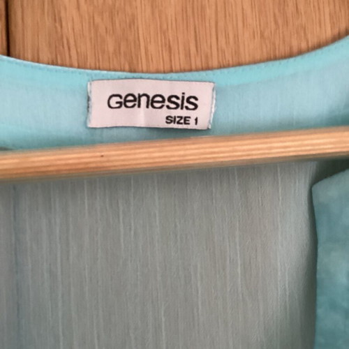 Genesis women's set 2 pieces tunic and top aqua size 1 like new