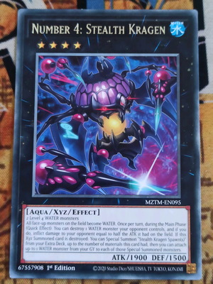 Number 4: Stealth Kragen κάρτα Yu-Gi-Oh! σαν καινούργιο