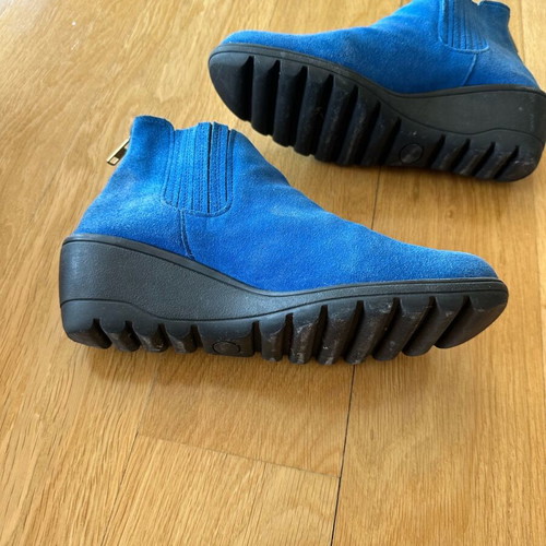 Anatomic suede ankle boots used, size 38, blue