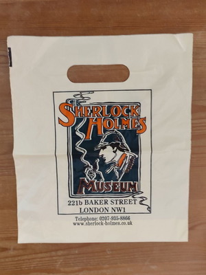 Τσάντα αναμνηστική Sherlock Holmes Museum 30×25 εκ. σαν καινούργια