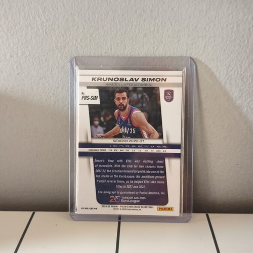 Panini Euroleague Krunoslav Simon Lot like new, Crown Royal Crystal Red Auto /25 and Prizm Silver Mojo Auto /25