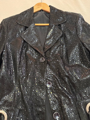 Leather jacket new, black, sizes M and L
