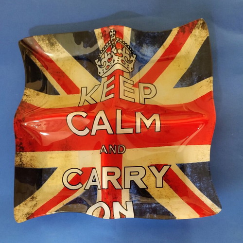 Vintage nut bowl with English flag design