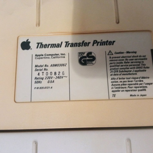 Apple Thermal Transfer Printer used