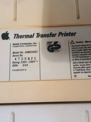 Apple Thermal Transfer Printer used