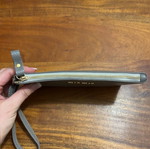 Gray leather pouch new