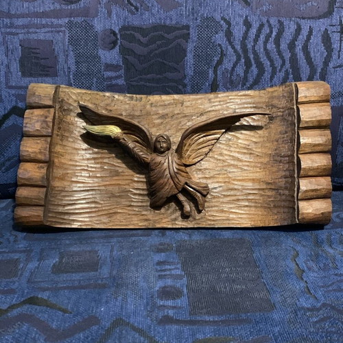 Wooden angel like new, authentic folk Christian art