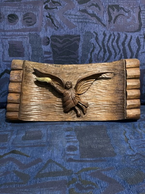 Wooden angel like new, authentic folk Christian art