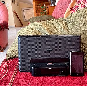 Ραδιόφωνο Sony στερεοφωνικό με σταθμό φόρτισης και αναπαραγωγής για iPod και iPhone