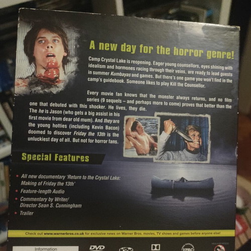 Friday the 13th DVD like new with Bulgarian and English subtitles, slipcase