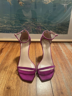 Πέδιλα Stuart Weitzman φούξια σαν καινούργια, δερμάτινα με λουράκι
