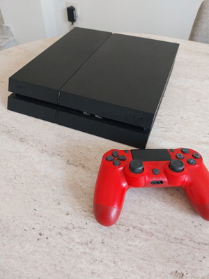 Sony Playstation 4 500GB console with red controller
