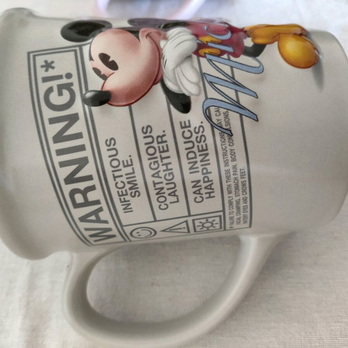 Mickey and Minnie coffee mugs large size 12cm like new