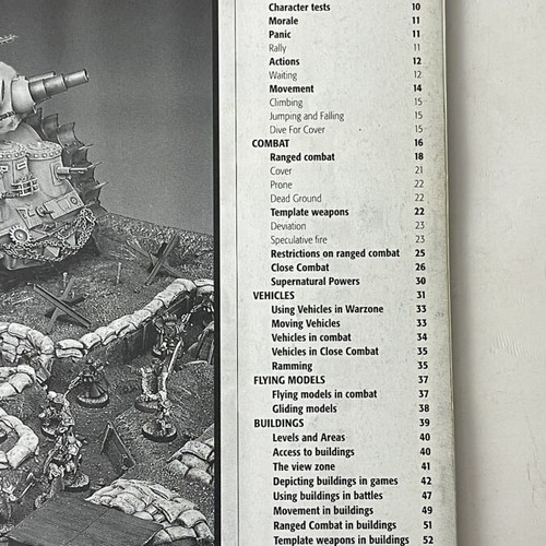 Warzone 2nd Edition The Rules of War rulebook used, 64 pages
