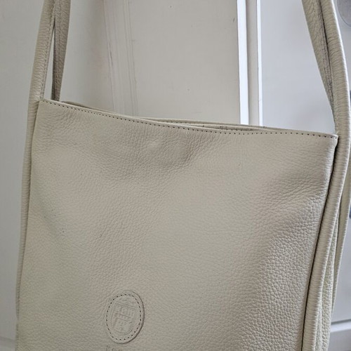KEM leather shoulder bag used, beige