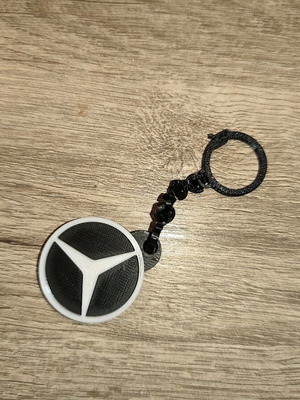 Handmade Mercedes-Benz 3D printed keychain new