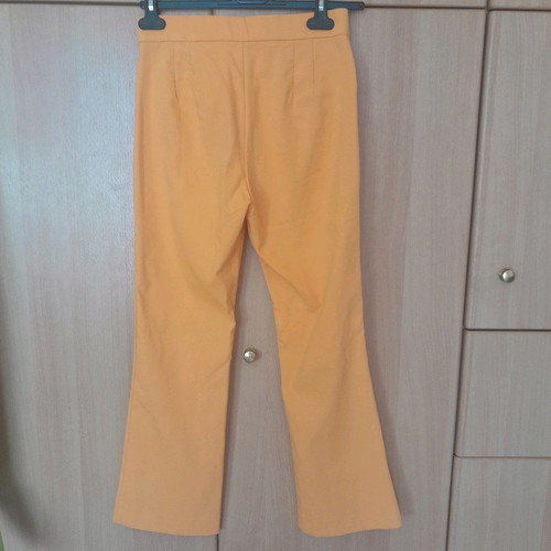 Zara orange pants used, bell-bottom, size Small