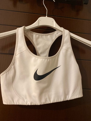 Nike sports top used, white, size S