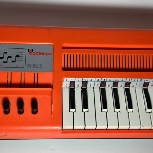 Vintage Bontempi B103 electric organ used, retro Italian design