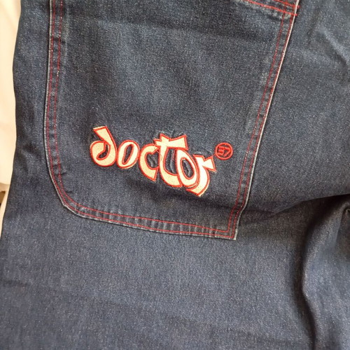 Doctor Vintage Baggy Rave Jeans Pants 3XL Used Dark Blue