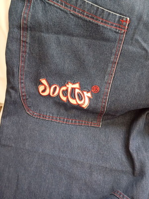 Doctor Vintage Baggy Rave Jeans Pants 3XL Used Dark Blue