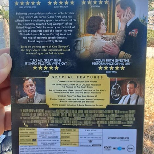 The King's Speech DVD like new, social drama with English subtitles