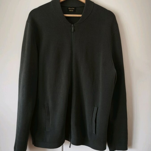 Massimo Dutti men's cardigan used, size XL, dark green