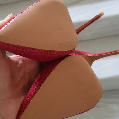 Red high heels with genuine leather insole size 37 new